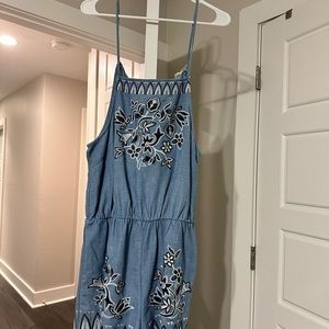 Blu Pepper Size M Romper Embroidered